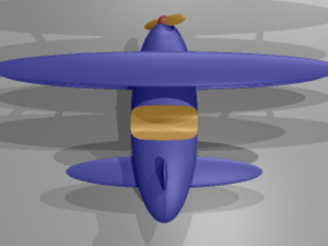 toy biplane (top view) 