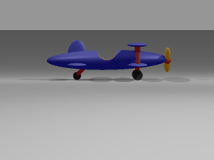 toy biplane (side view)
