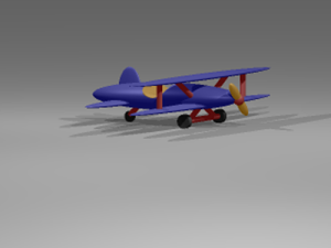 toy biplane (perspective view)